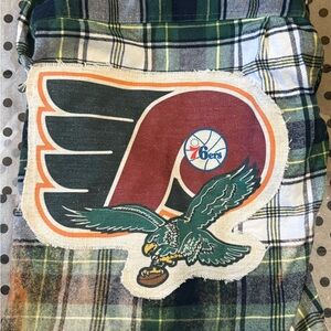 Philadelphia sports vintage look flannel